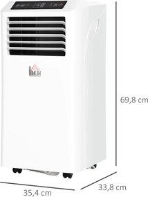 Κινητό κλιματισμό 3 σε 1, με τηλεχειριστήριο, 9K BTU, 24h timer, ABS, λευκό