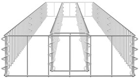 Συρματοκιβώτιο-Γλάστρα Υπερυψωμένη 270x30x10 εκ. Γαλβ. Χάλυβας - Ασήμι