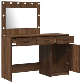 vidaXL Τραπέζι περιποίησης με συρτάρι 2 pcs Καφέ 40 x 41 x 75 εκ
