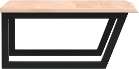 vidaXL Ράφι Νιπτήρα Τοίχου από Ατσάλι / Μασίφ Ξύλο Δρυός