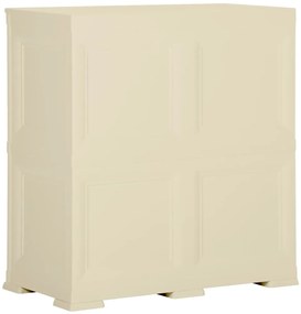 vidaXL Πλαστικό Ντουλάπι Angora Λευκό 79 x 43 x 85,5εκ με Σχέδιο Ξύλου