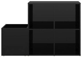 vidaXL Παπουτσοθήκη Χολ Γυαλ. Μαύρη 105 x 35,5 x 70 εκ από Μοριοσανίδα