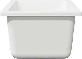 vidaXL Σιντρινο κουζίνας Λευκό 21 x 44 x 14 εκ. Γρανίτης