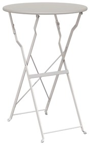 vidaXL Τραπέζι Bistro Πτυσσόμενο  Μπεζ Ø50x71 εκ. Μεταλλικό