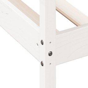 vidaXL Κρεβάτι ημέρας χωρίς στρώμα Λευκό 100x200 cm Στερεό ξύλο πεύκο