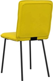 vidaXL Καρέκλες Τραπεζαρίας 2 τεμ. Κίτρινες Βελούδινες