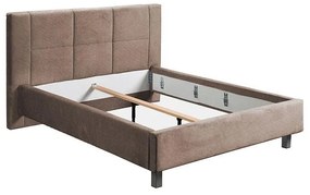 Επενδυμένο Κρεβάτι Uno Cube Καφέ Διπλό 160x200 εκ. 194x217x115 εκ.