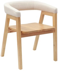 vidaXL Καρέκλες φαγητού 2 pcs Φυσικό 54 x 57 x 73 εκ