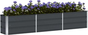 vidaXL Γλάστρα Ανθρακί 240 x 40 x 45 cm Ατσάλι