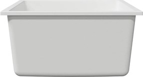 vidaXL Σιντρινο κουζίνας Λευκό 38 x 44 x 20 εκ. Γρανίτης