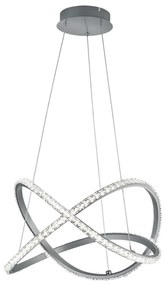 Φωτιστικό Οροφής Rubin R32021105 1xLed 26W Φ50cm 150cm Silver RL Lighting Metal
