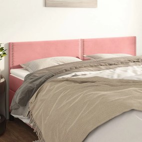 vidaXL Κεφαλάρια Ροζ Βελούδινα 200x5x78/88 εκ.