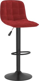 vidaXL Σκαμπό Μπαρ 2 τεμ. Μπορντό Βελούδινα