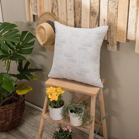Μαξιλάρι Δικαοσμητικό (Με Γέμιση) Messina 05 Blue Teoran 43X43 Cotton-Polyester