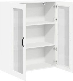 vidaXL Ραφιέρα τοίχου LUCCA Γυαλιστερό Λευκό 80 x 31 x 100 εκ.