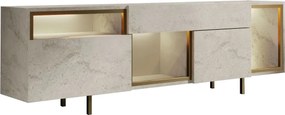 Έπιπλο Τηλεόρασης Τραβερτίνη / Χρυσό IFLES 180x32x55