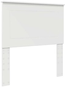 vidaXL Κεφαλάρι με κεφαλάρι Λευκό 75 cm Επεξεργασμένο ξύλο