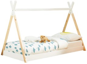 ΚΡΕΒΑΤΙ ΠΑΙΔΙΚΟ MUNK HM699.03 τ.MONTESSORI ΞΥΛΟ ΠΕΥΚΟΥ ΦΥΣΙΚΟ-ΛΕΥΚΟ- 190x90εκ (1 Τεμμάχια)