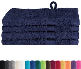vidaXL Πετσέτες 4 pcs Ναυτικό μπλε 15 x 21 cm Βαμβάκι