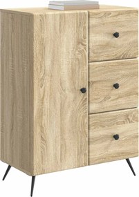 vidaXL Πλαϊνό γραφείο Sonoma Δρυς 66 x 34,5 x 90 εκ Επεξεργασμένο Ξύλο