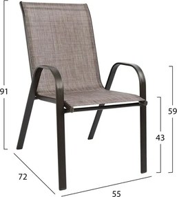 ΣΕΤ ΤΡΑΠΕΖΑΡΙΑ 3ΤΜΧ ΚΑΡΕΚΛΕΣ ΚΑΙ ΤΡΑΠΕΖΙ 60x60 HM5183.02