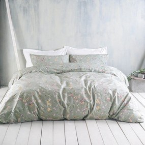 Σεντόνια Corina (Σετ 3τμχ) Green Ρυθμός  Semi-double 160x260cm 100% Cotton