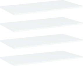 vidaXL Ράφια Βιβλιοθήκης 4 τεμ. Λευκά 80x40x1,5 εκ. από Επεξ. Ξύλο