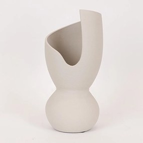 Βάζο Κεραμικό 819-00505 Φ17x35cm Beige Estheti Home Ceramic
