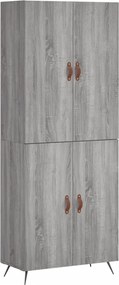 vidaXL Ντουλάπι Γκρι Sonoma 69,5 x 34 x 180 εκ. Επεξεργασμένο Ξύλο