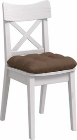 vidaXL Μαξιλάρια καθισμάτων 4 pcs Καφέ 40 x 40 x 12 εκ. ύφασμα