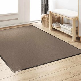 vidaXL Χαλάκι Εξώπορτας Μπεζ και Μαύρο 120 x 180 cm 100% Πολυαμίδιο