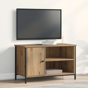 vidaXL Ντουλάπι τηλεόρασης Artisan Oak 80x40x50 εκ Επεξεργασμένο ξύλο και Ατσάλι