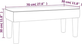 vidaXL Πάγκος Κρεμ 70 x 30 x 30 εκ. Υφασμάτινος