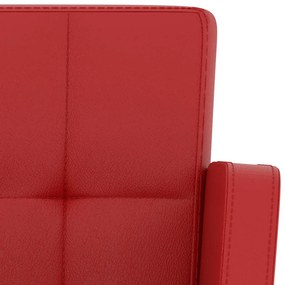 vidaXL Σκαμπό Μπαρ 2 τεμ. Κόκκινα από Συνθετικό Δέρμα