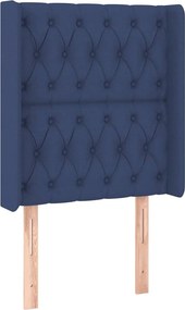 vidaXL Κρεβάτι Boxspring με Στρώμα &amp; LED Μπλε 80x200 εκ. Υφασμάτινο