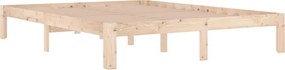 vidaXL Πλαίσιο Κρεβατιού 150 x 200 εκ. Μασίφ Ξύλο King Size