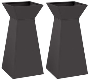 vidaXL Βάση Φυτών Μαύρη Πλαστική 35 x 35 x 73 cm Κυλινδρική Σύγχρονη