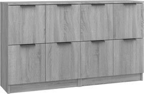 vidaXL Ντουλάπι 2 τεμ. Γκρι Sonoma 60x30x70 εκ. από Επεξεργασμένο Ξύλο
