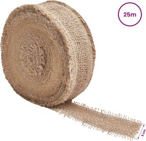 vidaXL Ρολό από Τζute 5 x 2500 εκ Φυσικό