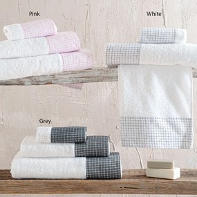 Πετσέτες Pacify (Σετ 3τμχ) White Ρυθμός Σετ Πετσέτες 70x140cm 100% Πενιέ Βαμβάκι
