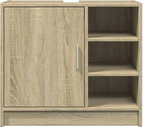 vidaXL Ντουλάπι Νιπτήρα Sonoma Δρυς 63x29x55 εκ. Επεξεργασμένο Ξύλο