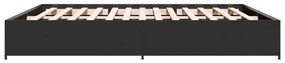 vidaXL Πλαίσιο Κρεβατιού Μαύρο 160 x 200 εκ. Επεξ. Ξύλο &amp; Μέταλλο