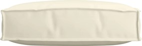 vidaXL Μαξιλάρι Ύφασμα Όξφορντ Κρεμ 60 x 60 x 12 cm