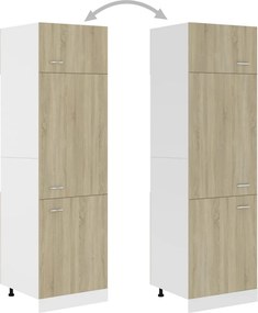 vidaXL Ντουλάπι Ψυγείου Sonoma Δρυς 60x57x207 εκ. Επεξ. Ξύλο