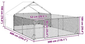 ΚΛΟΥΒΙ ΣΚΥΛΟΥ ΕΞΩΤΕΡ. ΧΩΡΟΥ ΜΕ ΤΡΕΧΑΛΑ 6X3X1,9Μ. ΓΑΛΒΑΝ. ΑΤΣΑΛΙ 3329242