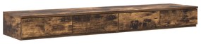 vidaXL Συρτάρια κρεβατιού Καπνιστής Δρύς 150x36,5x16,5 εκ Επεξεργασμένο ξύλο