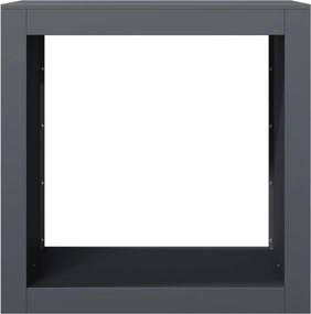 vidaXL Ράφι Καυσόξυλων Ανθρακί 60x40x60 εκ. Ατσάλινο