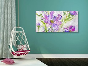 Εικόνα από μοντέρνα ζωγραφισμένα καλοκαιρινά λουλούδια