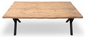 Τραπέζι &quot;KRISTA&quot; από MDF/μέταλλο σε χρώμα ακακία/μαύρο 140x80x75
