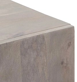 vidaXL Highboard Γκρι και Χρυσό 40 x 33.5 x 110 εκ Μασίφ ξύλο μάνγκο